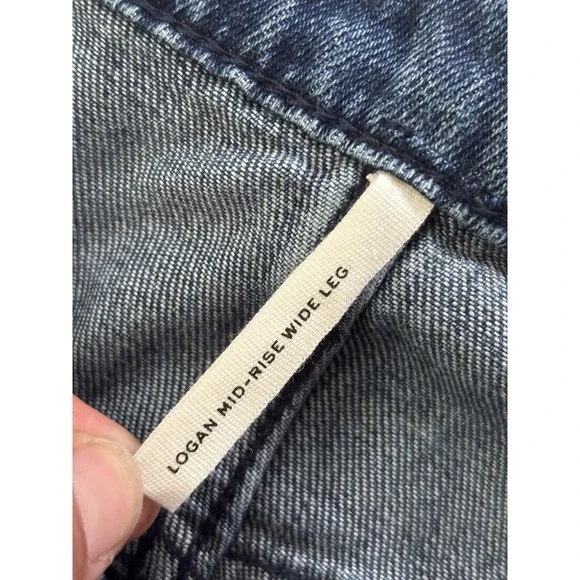 Rag & Bone Logan Jeans Womens 30 Blue Mid Rise Wide Leg Relaxed Denim Baggy - Picture 8 of 11